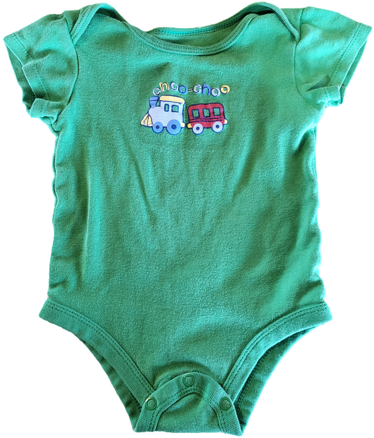 G- Cache-couche court vert train - 3 mois