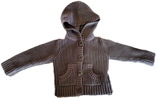 G- Veste brune capuchon - 18 mois
