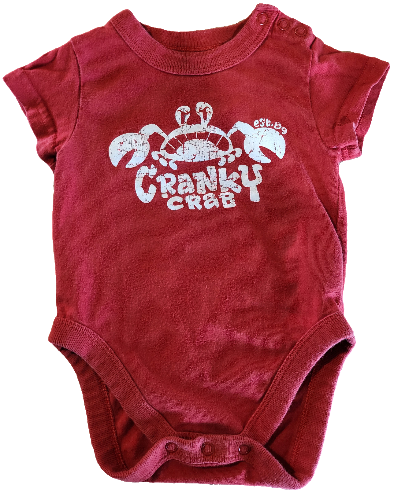 G- Cache-couche court rouge crabe - 6/9 mois