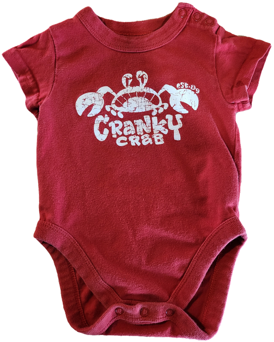 G- Cache-couche court rouge crabe - 6/9 mois