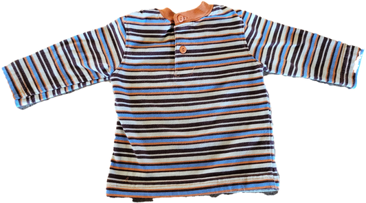 G- Chandail rayé manches longues - 3/6 mois