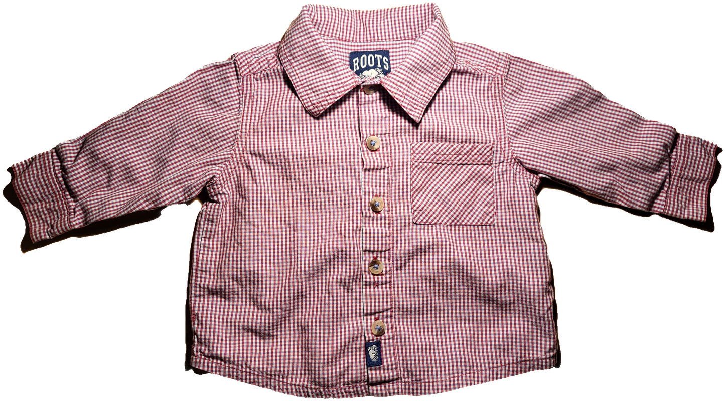 G - Chemise carreautée rouge - 9 mois