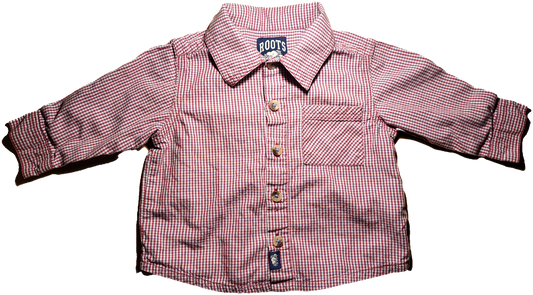 G - Chemise carreautée rouge - 9 mois