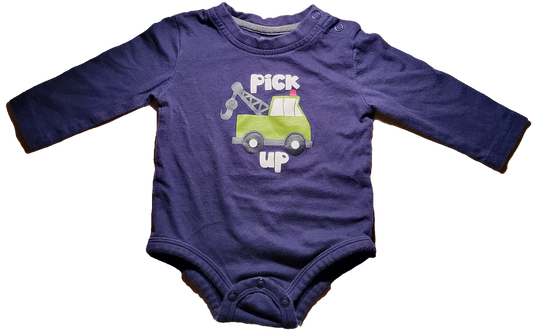 G- Cache-couche manches longues remorqueuse - 6/12 mois