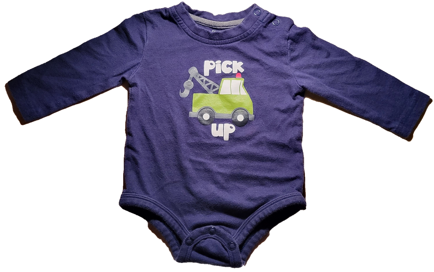 G- Cache-couche manches longues remorqueuse - 6/12 mois