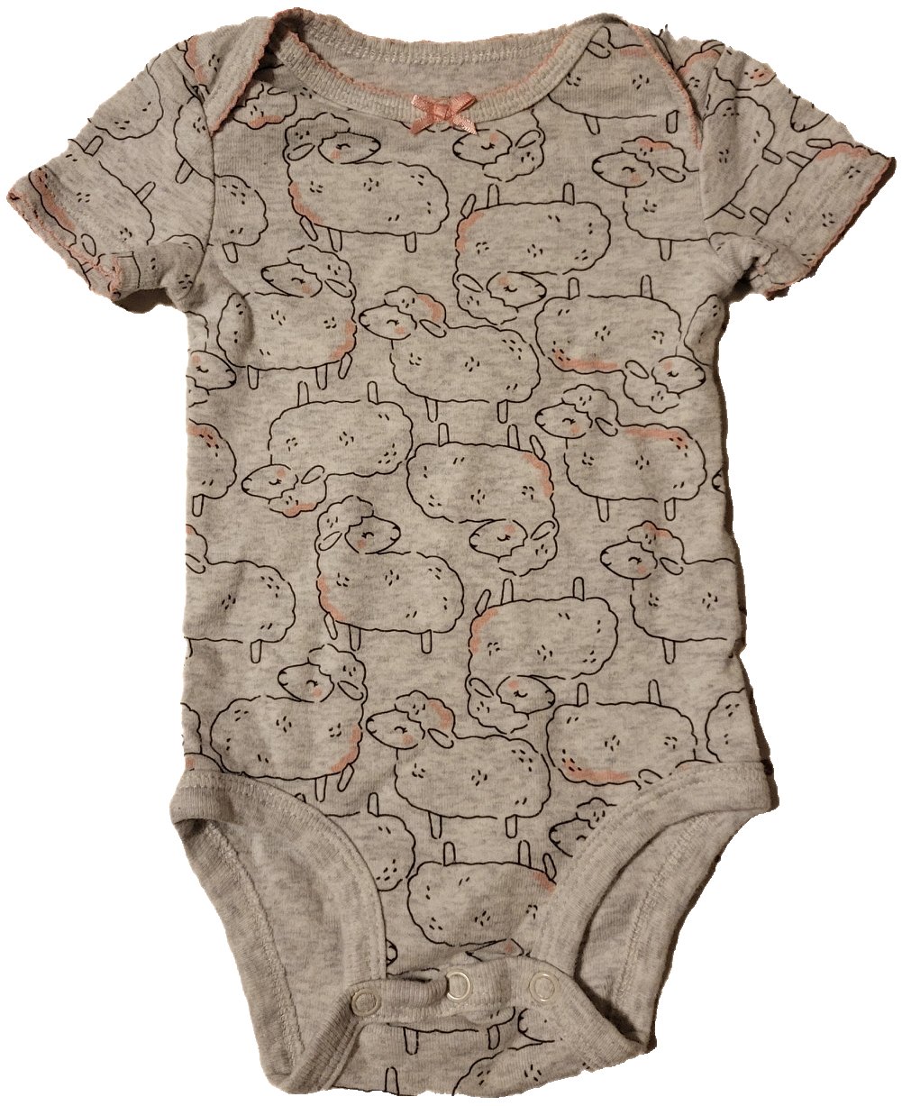 F - Cache-couche court moutons - 0/3 mois