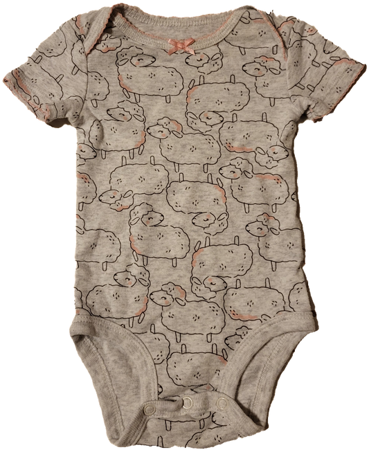 F - Cache-couche court moutons - 0/3 mois