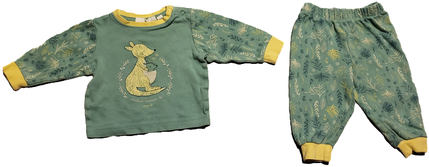 F - Pyjama Kangourou 2 pièces - 3 mois