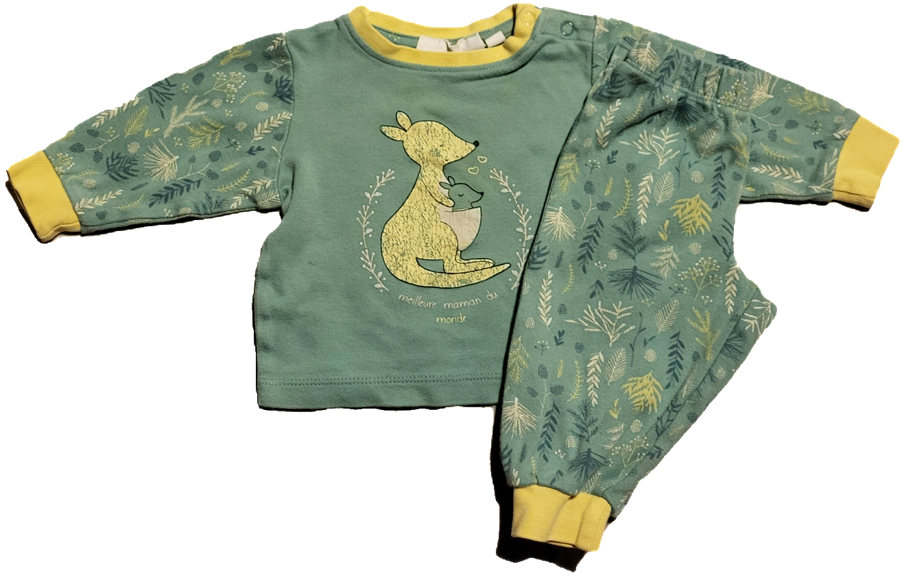 F - Pyjama Kangourou 2 pièces - 3 mois