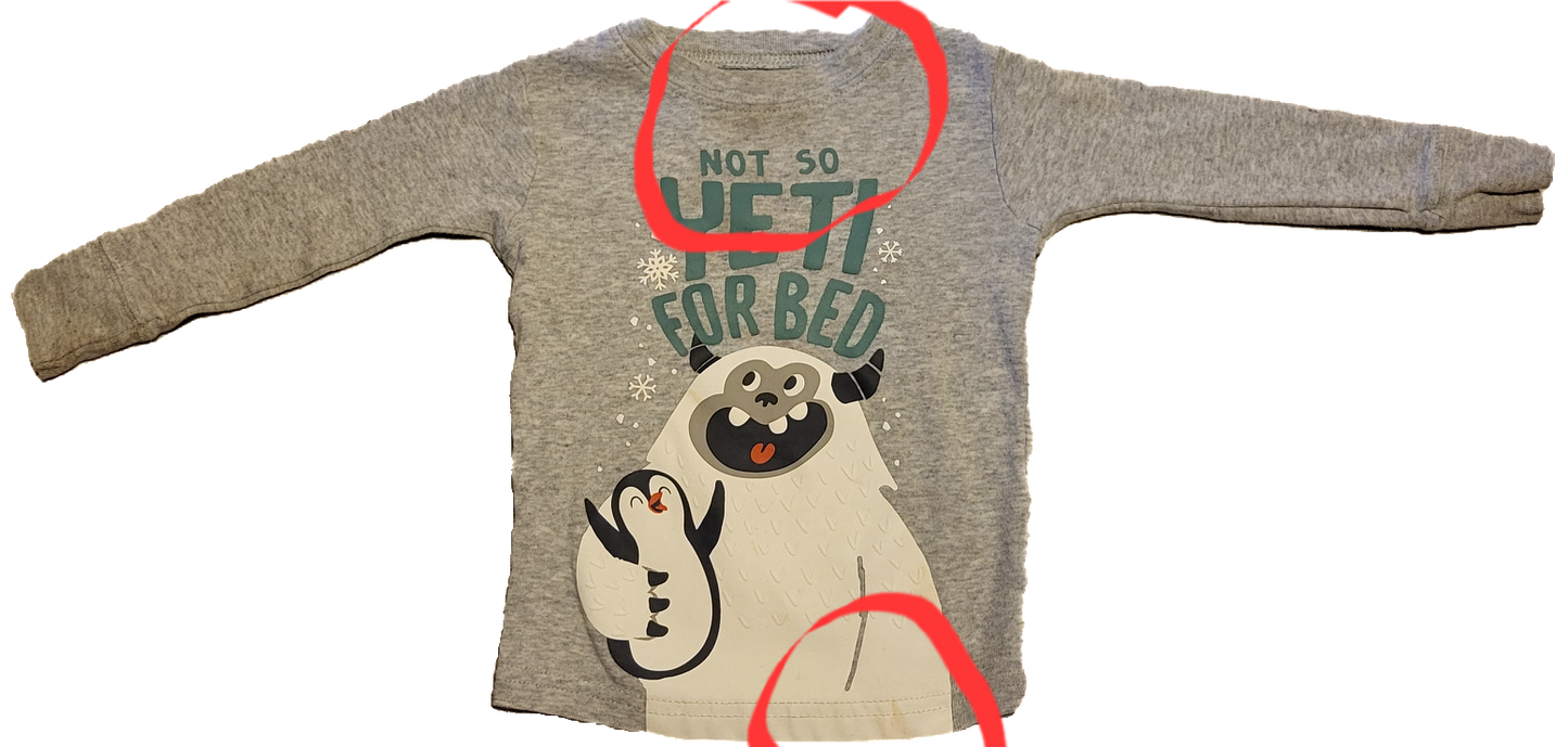 G- Pyjama imparfait - 12 mois (taché)