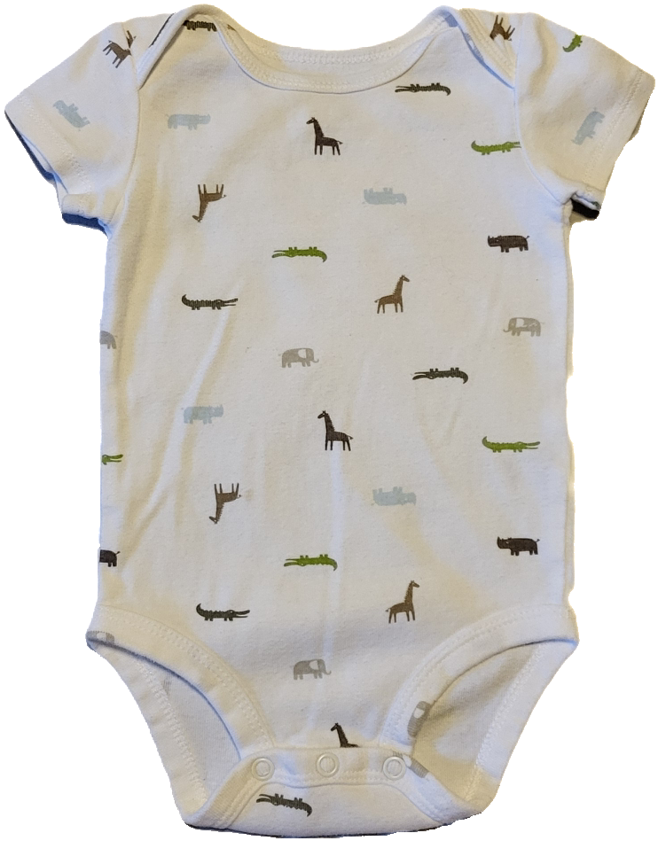 G/F- Cache-couche court animaux savane - 6 mois - Neuf