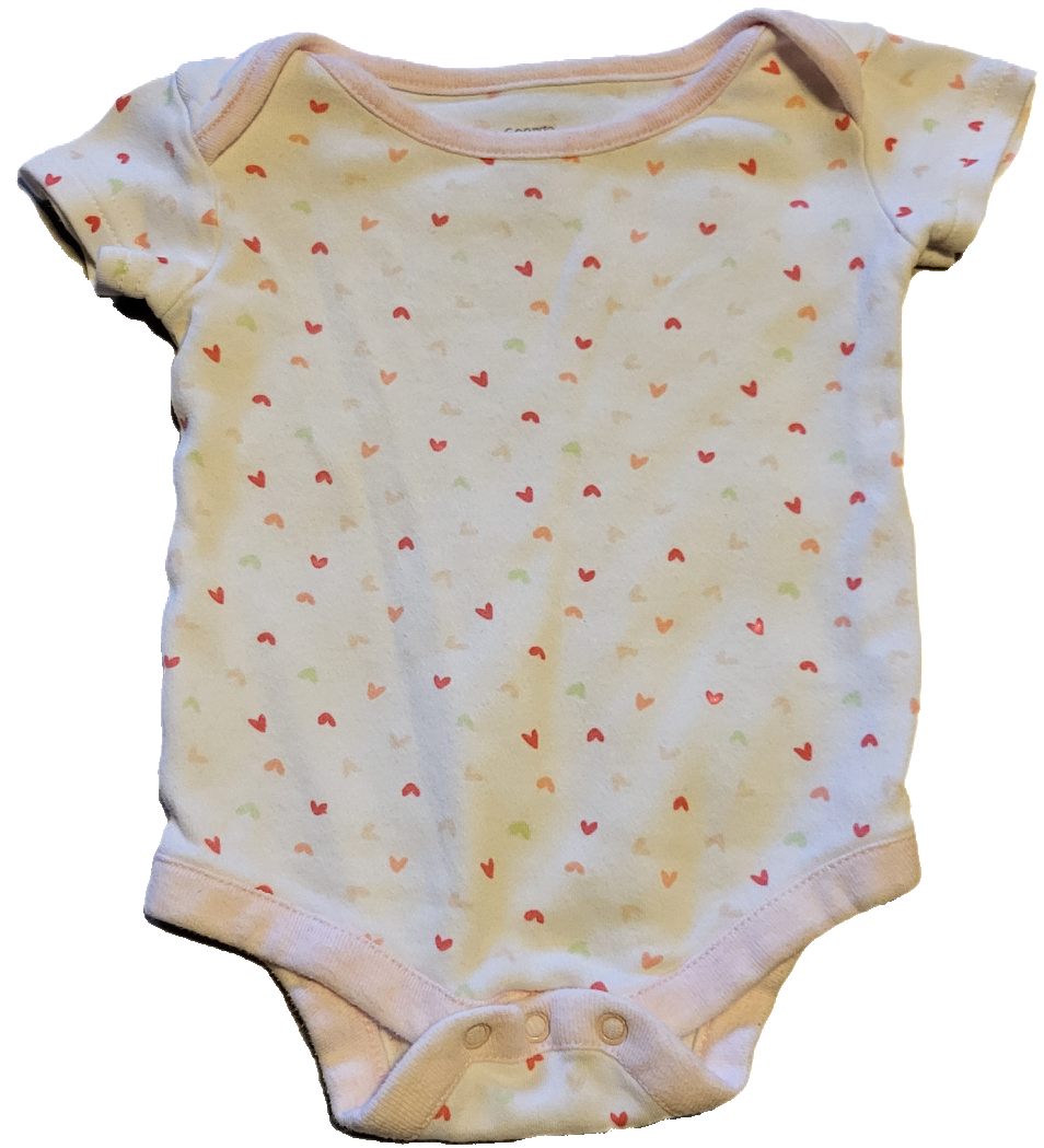 F - Cache-couche court coeurs  avec chaussons - NN