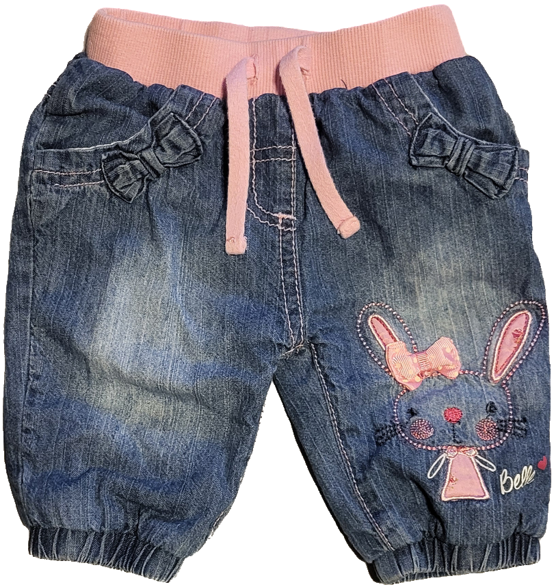 F - Pantalon lapin - 0/3 mois