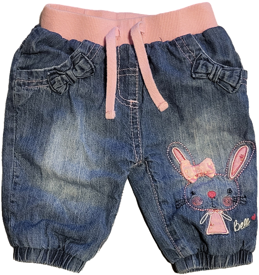 F - Pantalon lapin - 0/3 mois