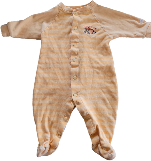 G/F - Pyjama orange rayé - 3 mois