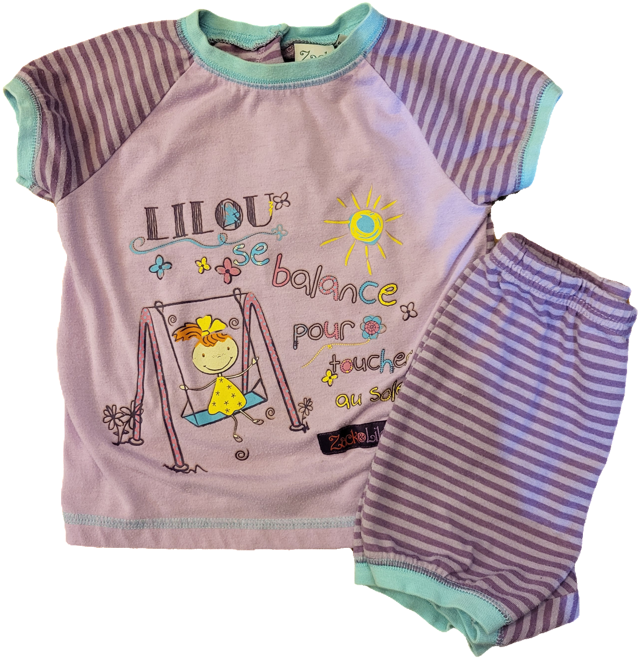 F - Ensemble été mauve - 18 mois