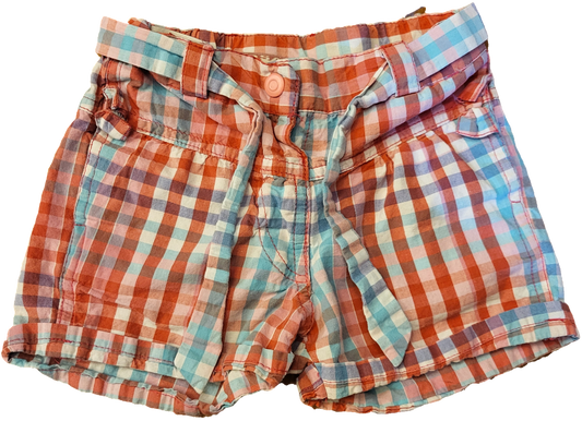 F - Short carreauté avec élastique ajustable - 18 mois