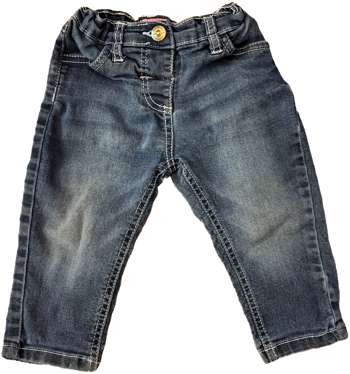 F - Jeans avec élastique ajustable - 12 mois