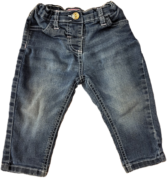 F - Jeans avec élastique ajustable - 12 mois