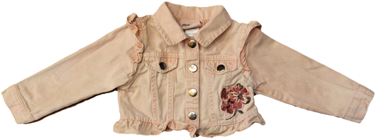 F - Veste top (courte) rose - 18 mois