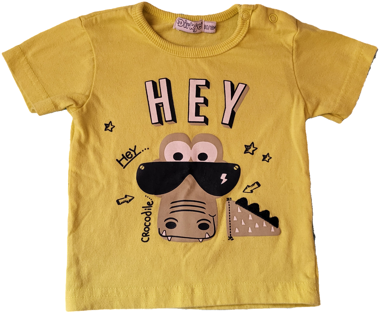 G - Chandail crocodile jaune - 18 mois