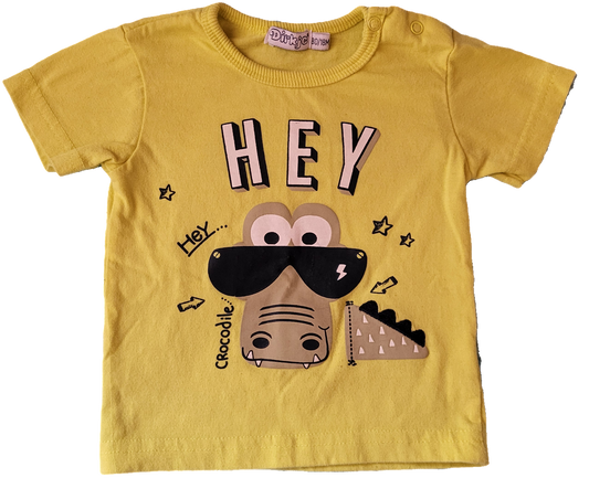 G - Chandail crocodile jaune - 18 mois