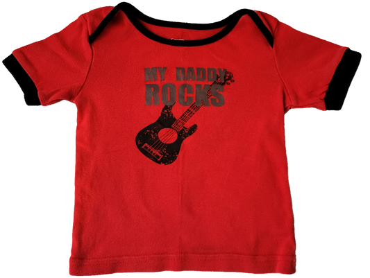 G- T-shirt rouge rock - 12/18 mois