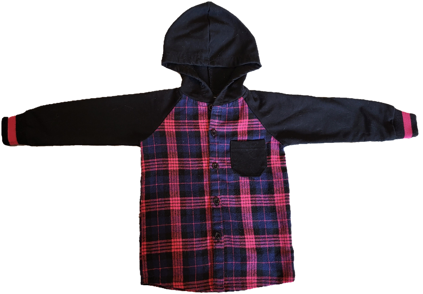 F - Chemise rose carreauté - 9 mois