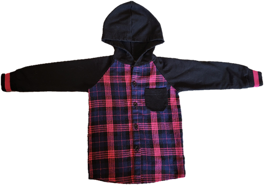 F - Chemise rose carreauté - 9 mois