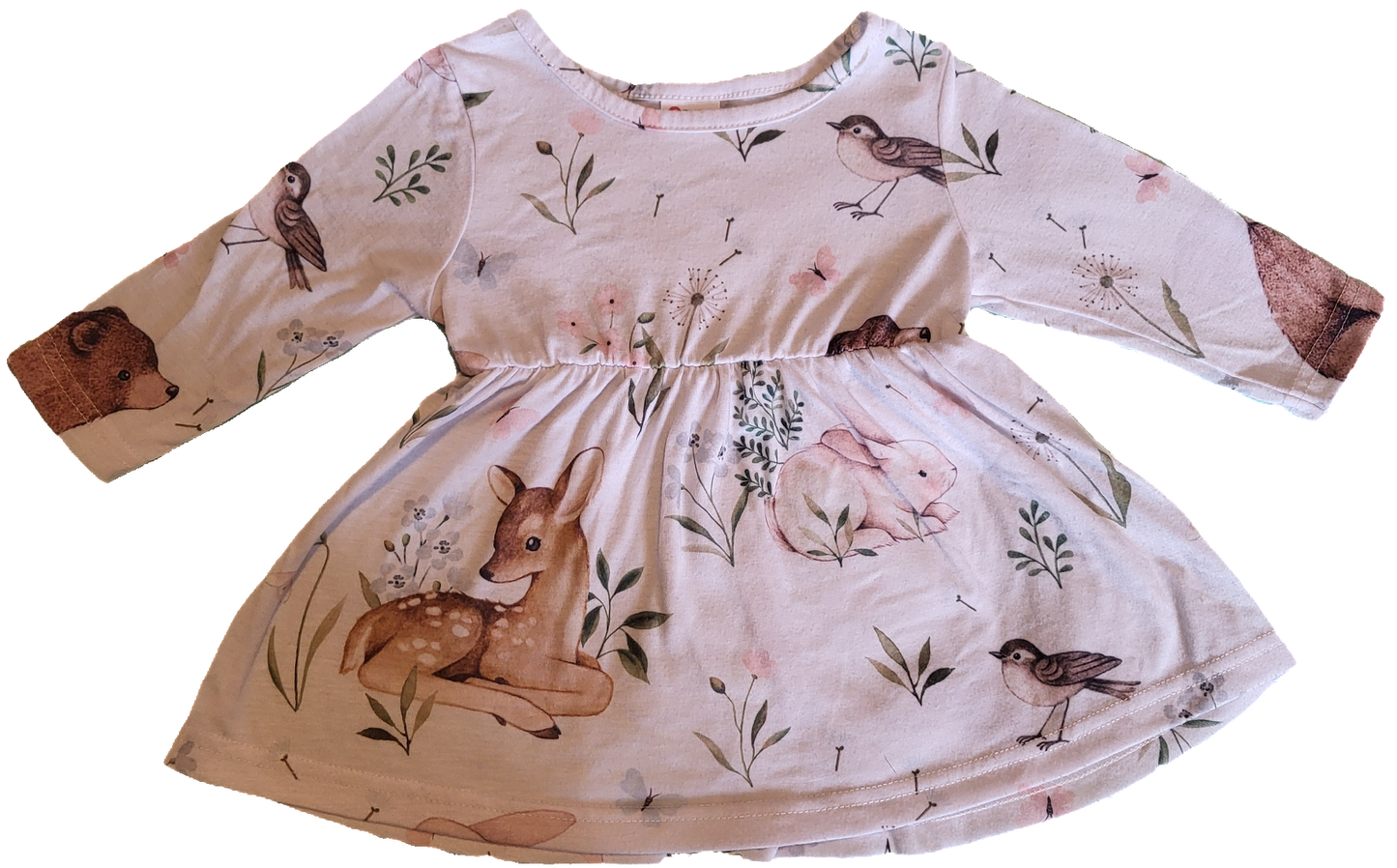 F - Robe forêt chevreuil - 3/6 mois
