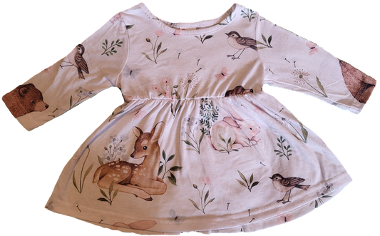 F - Robe forêt chevreuil - 3/6 mois