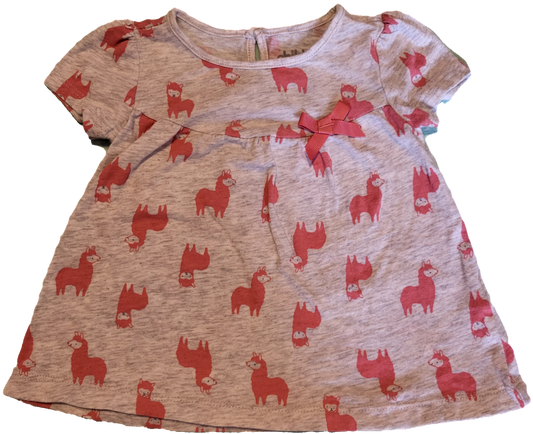 F - Chandail lama - 6/9 mois