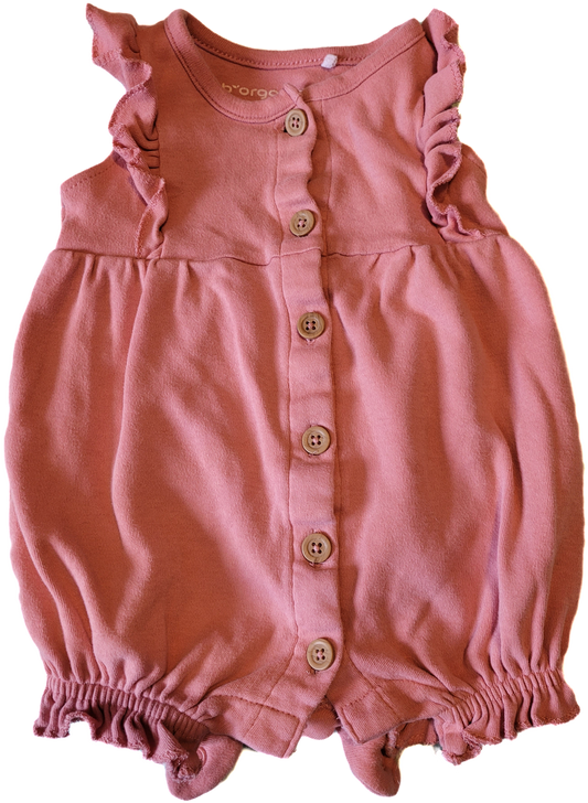 F - Robe rose été - 6 mois - Neuf