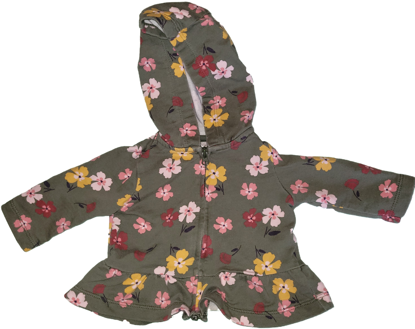 F - Coton à zipper fleuri - 0/3 mois - neuf