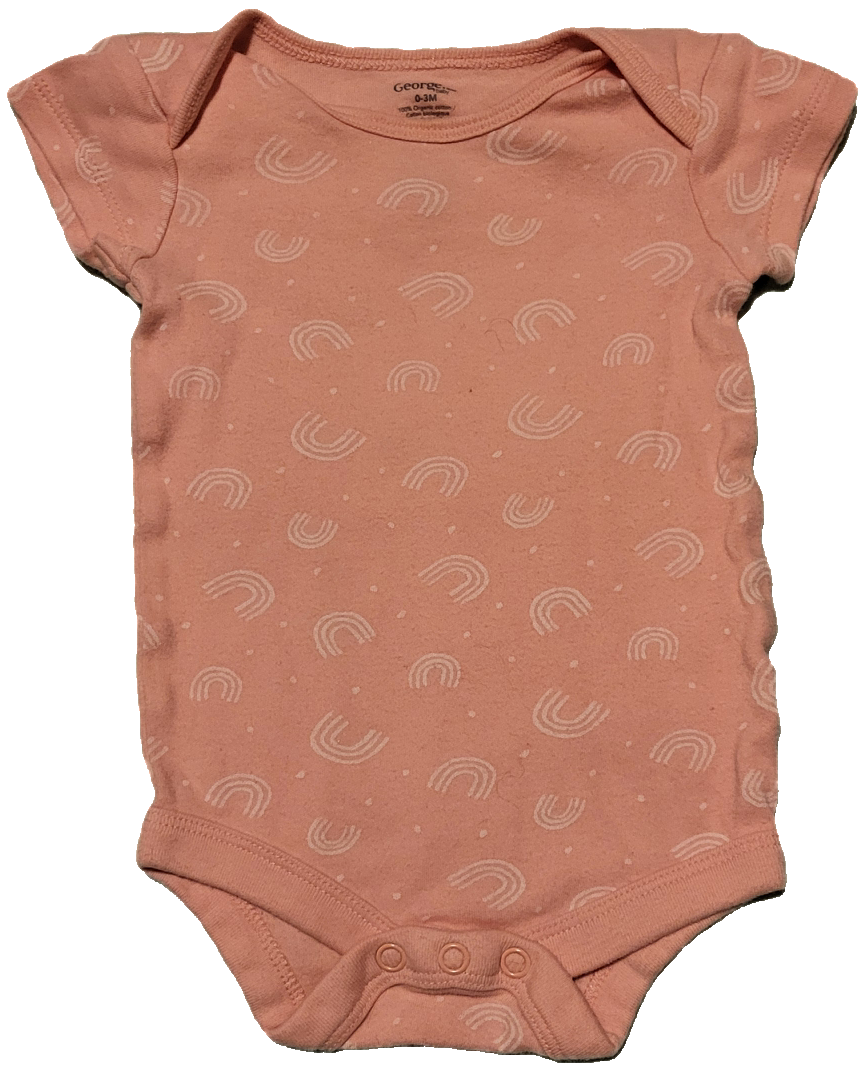 F - Cache-couche rose arc-en-ciel - 0/ 3 mois - Neuf