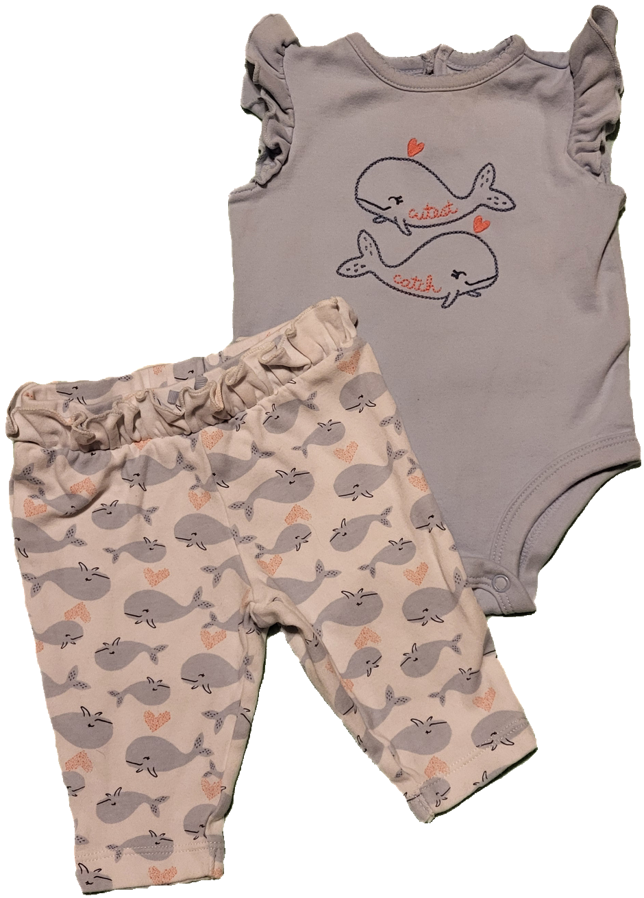 F - Ensemble baleine - été - 0/3 mois