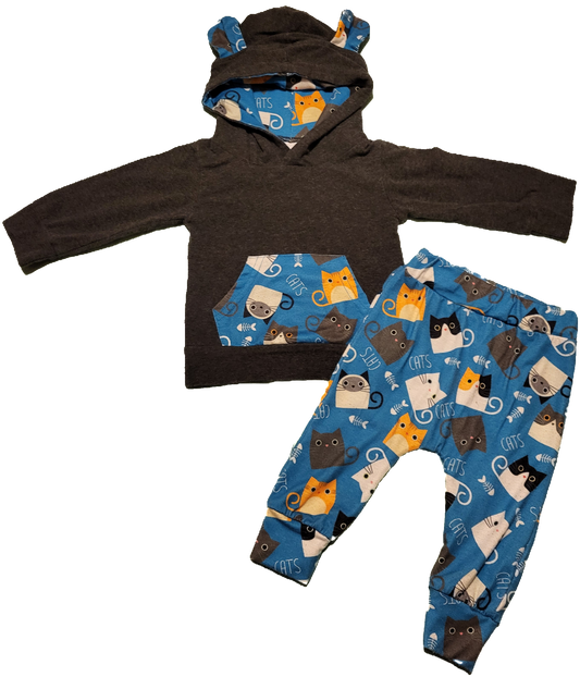 G/ F - Ensemble chats - 3/6 mois