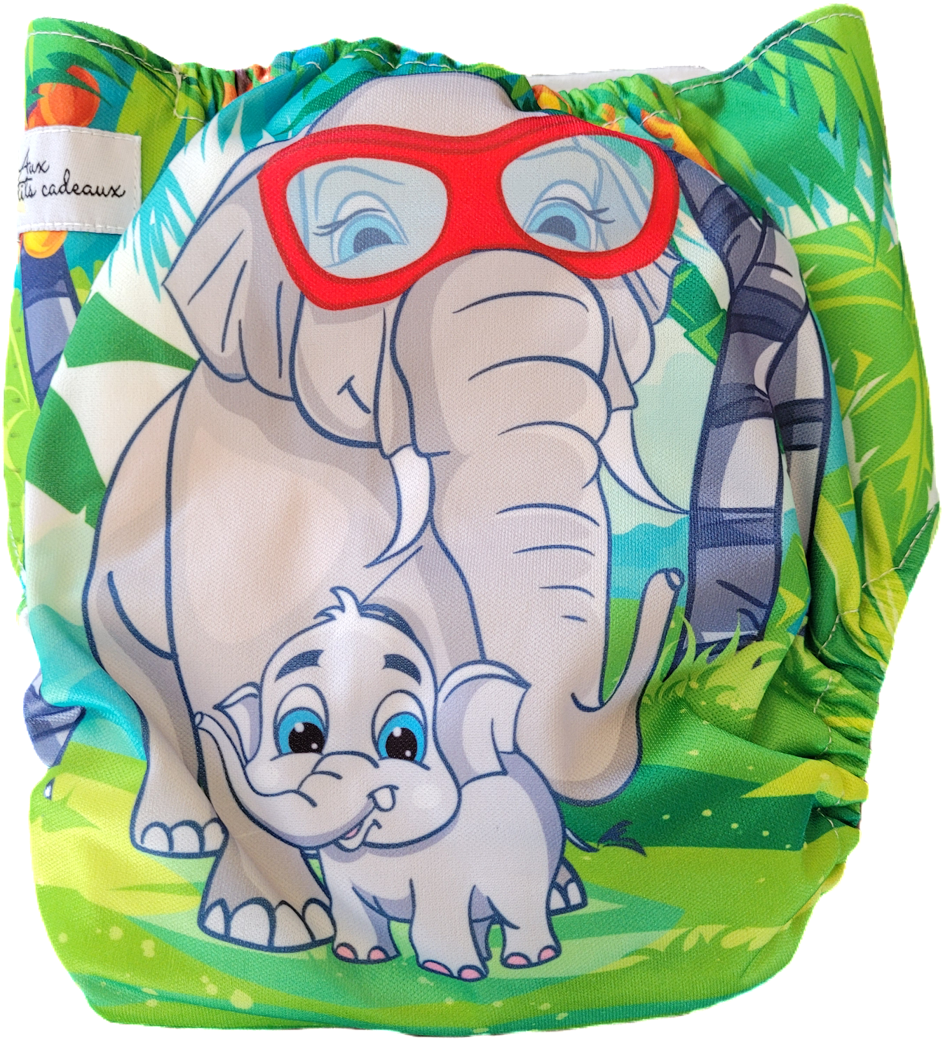 Couche lavable éléphant