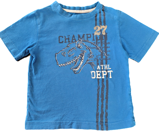 G - Chandail bleu dinosaure- 5 ans