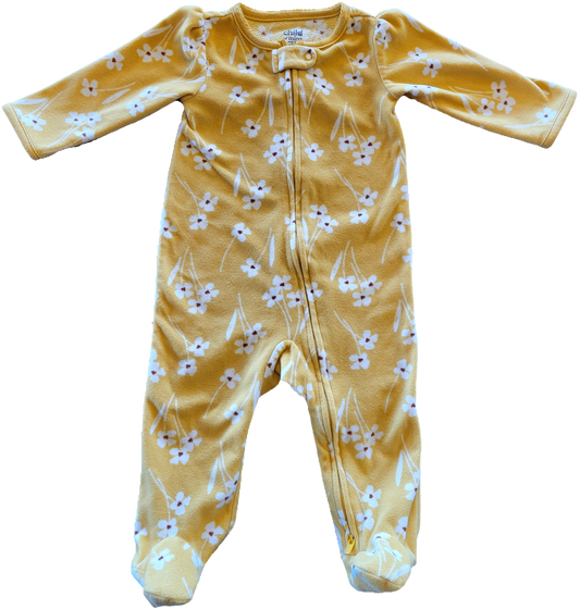 F - Pyjama fleuri - 6/9 mois