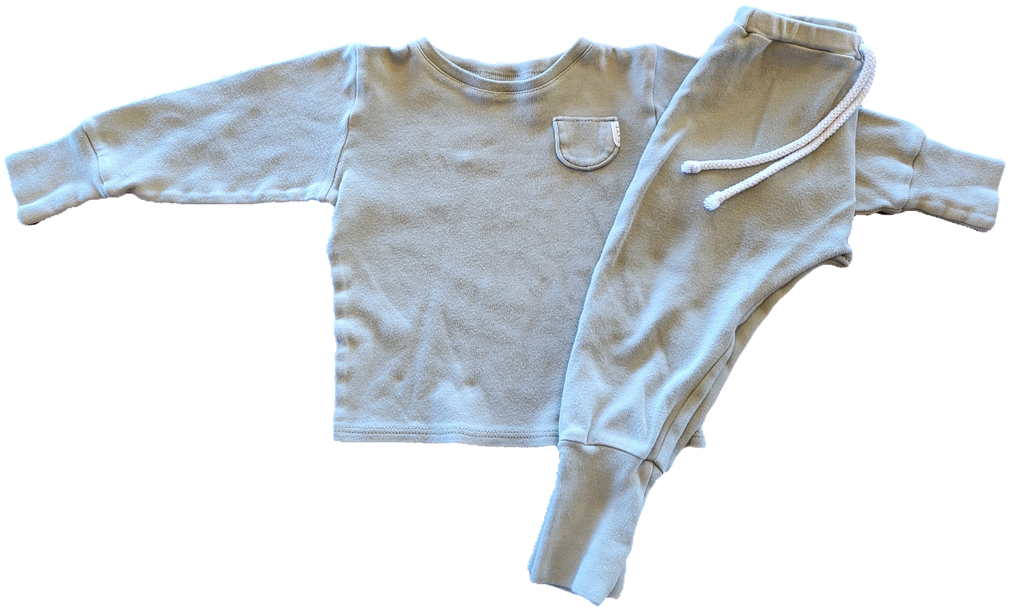 G / F - Ensemble gris/vert pâle très pâle - 3 ans