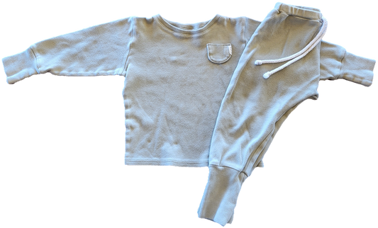 G / F - Ensemble gris/vert pâle très pâle - 3 ans