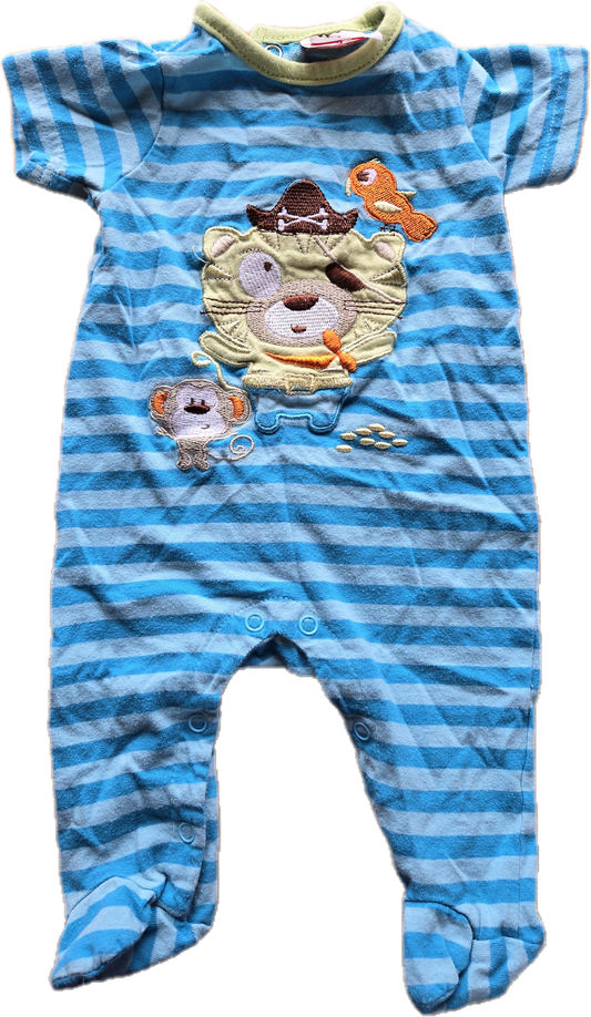 G - Pyjama rayé bleu pirate - 6 mois