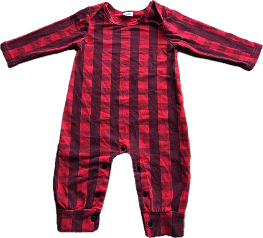 G - Ensemble carreauté - 9/12 mois