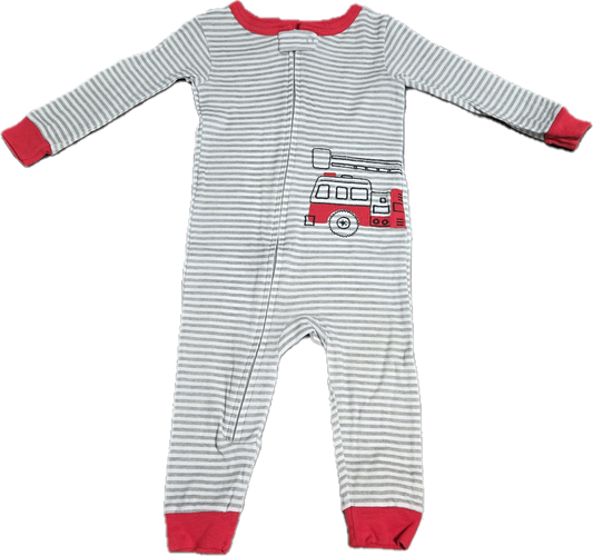 G - Pyjama pompier rayé - 12 mois