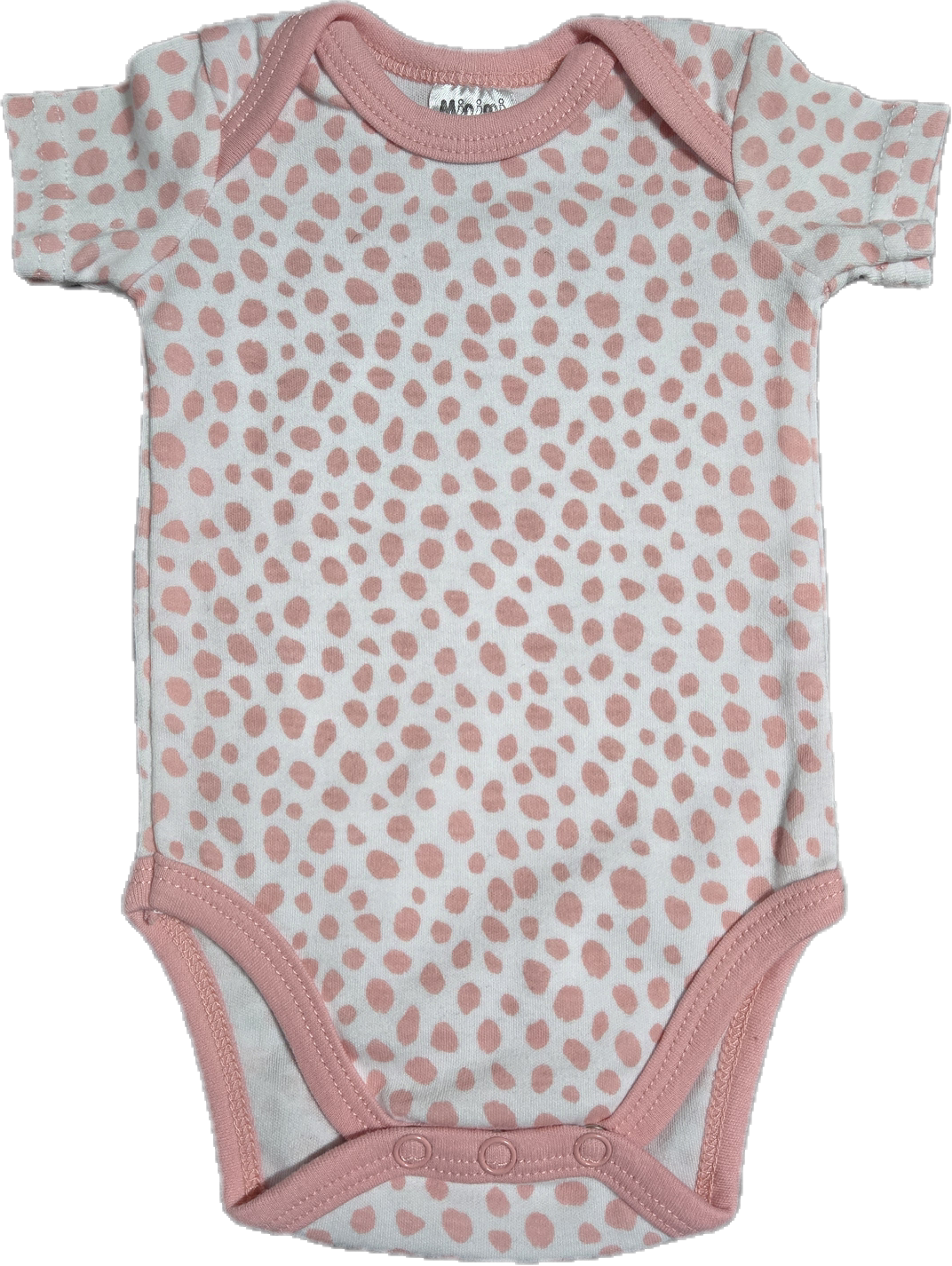 F - Cache-couche court tacheté rose - 0/3 mois - Neuf