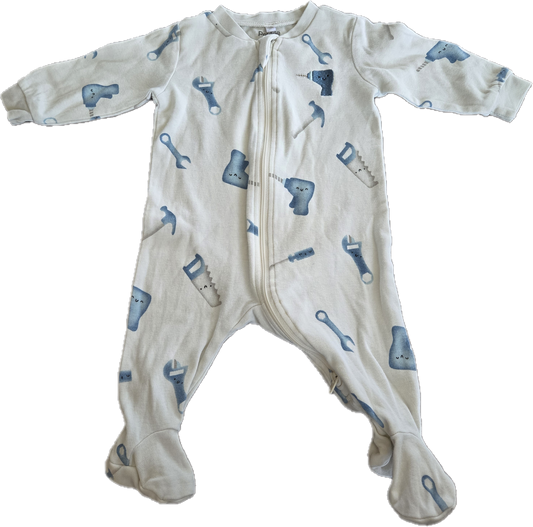 G - Pyjama outils blanc - 3 mois