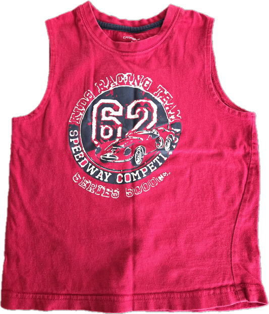 G - Camisole rouge voiture - 5 ans