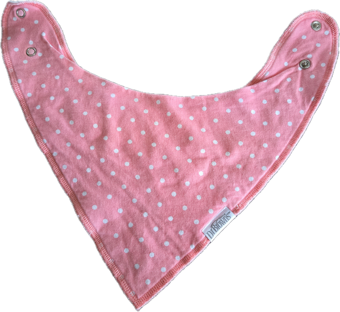 F - Bavoir rose et blanc - Neuf