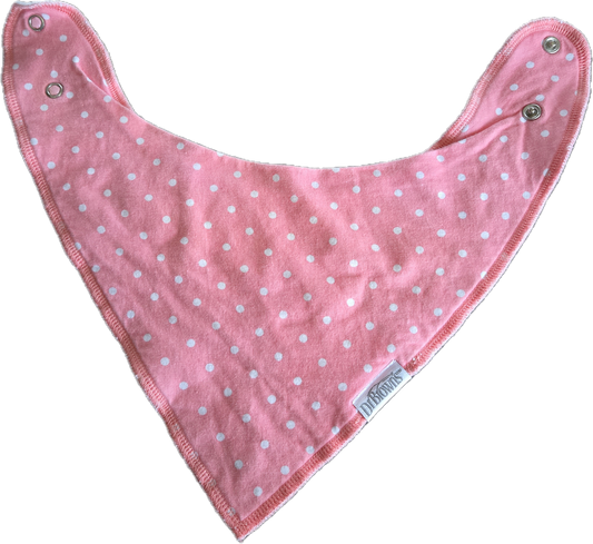 F - Bavoir rose et blanc - Neuf